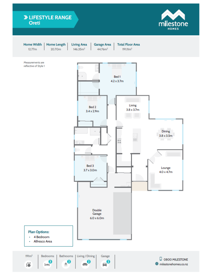 Oreti - Floor Plan