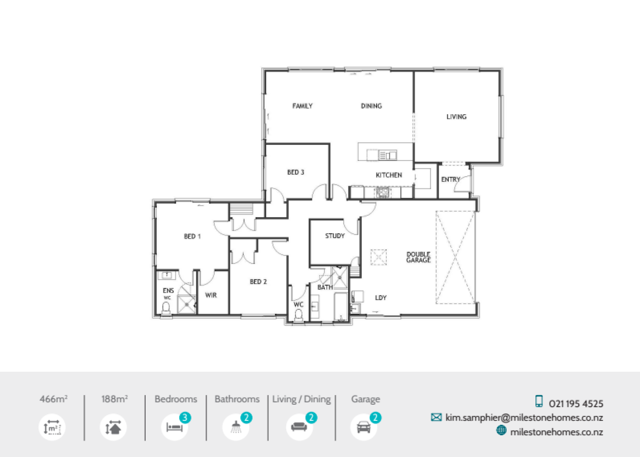 27 Hoki Avenue, Lockerbie Estate, Morrinsville - Floor Plan