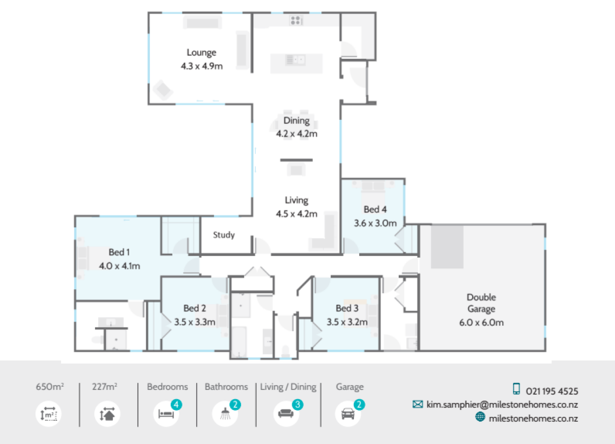 13 Hoki Avenue, Lockerbie Estate, Morrinsville - Floor Plan